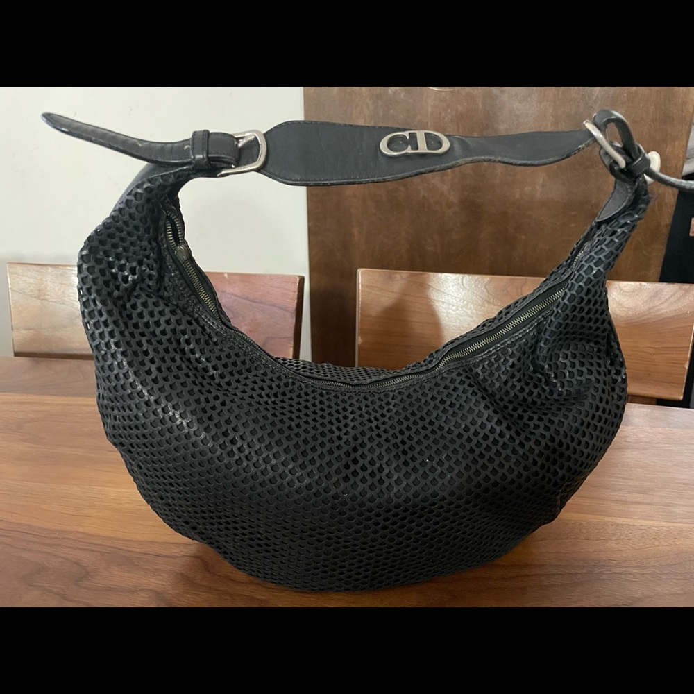 Christian Dior vintage black leather bagSOMEBODY ON DEPOP STEALING MY IMAGES